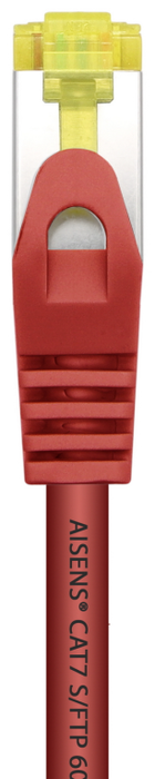 AISENS A146-0468 Cable de Red RJ45 Cat.7 S/FTP LSZH 600 MHz AWG26 - 10 Gbit/s - 0.25 m (25 cm) - Rojo