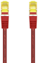 AISENS A146-0468 Cable de Red RJ45 Cat.7 S/FTP LSZH 600 MHz AWG26 - 10 Gbit/s - 0.25 m (25 cm) - Rojo