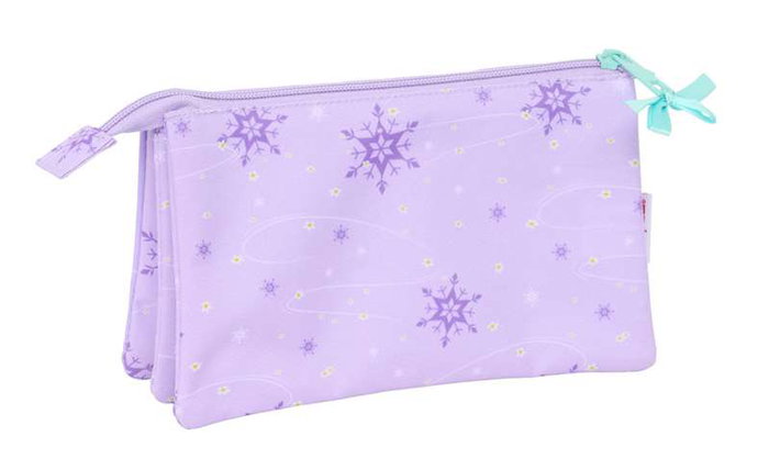 Portatodo Triple Frozen Spirit Lila 22 x 12 x 3 cm