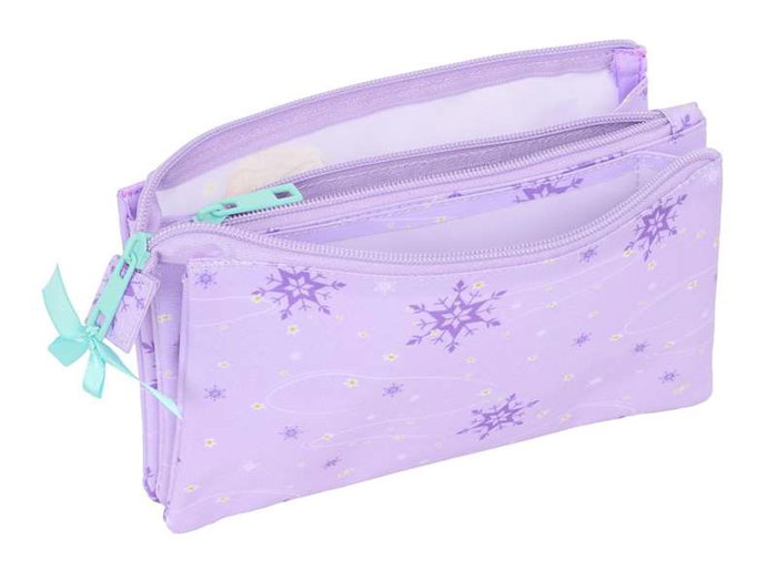 Portatodo Triple Frozen Spirit Lila 22 x 12 x 3 cm