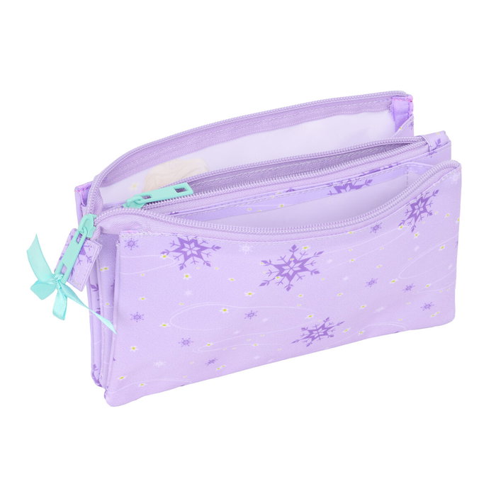 Portatodo Triple Frozen Spirit Lila 22 x 12 x 3 cm
