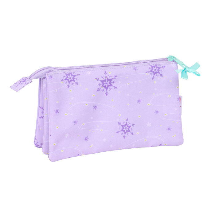 Portatodo Triple Frozen Spirit Lila 22 x 12 x 3 cm