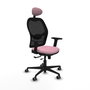 PIQUERAS Y CRESPO Silla de oficina Jorquera Rosa y Negro
