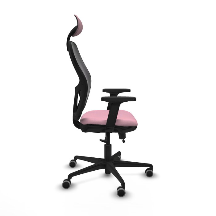 PIQUERAS Y CRESPO Silla de oficina Jorquera Rosa y Negro