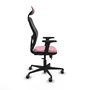 PIQUERAS Y CRESPO Silla de oficina Jorquera Rosa y Negro