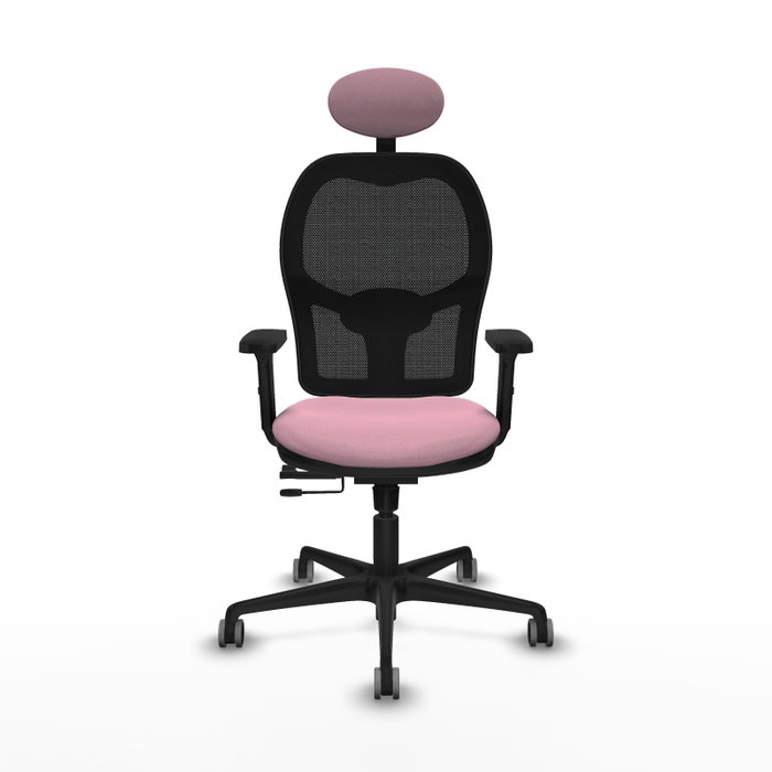 PIQUERAS Y CRESPO Silla de oficina Jorquera Rosa y Negro