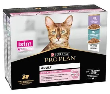 Purina Pro Plan Feline Multi Delicate Pescado y Pavo 10x85g Purina Pro Plan Feline Multi Delicate Pescado y Pavo 10x85g