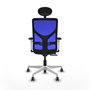 PIQUERAS Y CRESPO Silla de oficina Motilla con mecanismo Sincro/Traslack, Azul marino y Azul