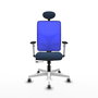 PIQUERAS Y CRESPO Silla de oficina Motilla con mecanismo Sincro/Traslack, Azul marino y Azul