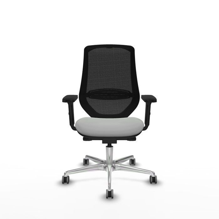 PIQUERAS Y CRESPO Silla de oficina Mardos con mecanismo Sincro/Traslack, Gris claro y Negro