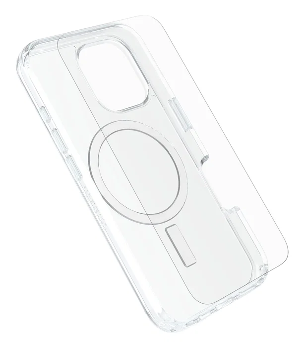 OtterBox Symmetry Series Clear con MagSafe y Premium Glass para Apple iPhone 16, Transparente OtterBox Symmetry Series Clear con MagSafe y Premium Glass para Apple iPhone 16, Transparente