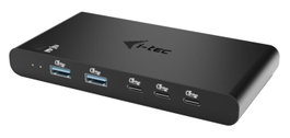 I-TEC KVM Docking Station HDMI para 2 hosts con Power Delivery 2x 100W, Negro
