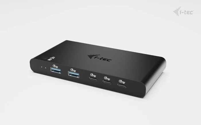 I-TEC KVM Docking Station HDMI para 2 hosts con Power Delivery 2x 100W, Negro