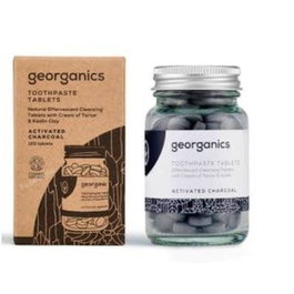 GEORGANICS Dentífrico Mineral Carbón Activado 120 Tabletas Efervescentes Vegano Sin Flúor