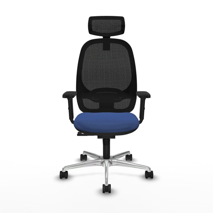 PIQUERAS Y CRESPO Silla de oficina Cilanco con mecanismo Sincro, Azul marino y Negro