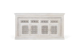 Giner y Colomer Aparador de Madera de Mango Blanco Envejecido 190 cm