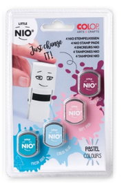 Colop NIL098 Blister 4 Recambios Almohadillas Little NIO 4 Colores Pastel Surtidos