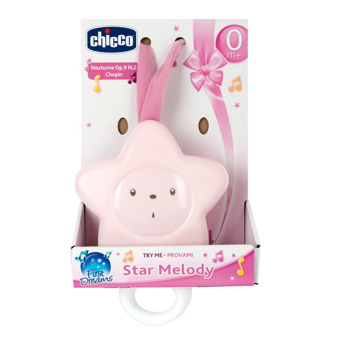 Chicco Estrella Musical Caja Musical Rosa con Suaves Nanas, para Bebés +0 Meses Chicco Estrella Musical Caja Musical Rosa con Suaves Nanas, para Bebés +0 Meses