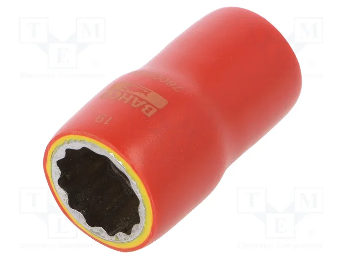 BAHCO Vaso aislado de 19 mm, 12 ángulos, 1/2 pulgada BAHCO Vaso aislado de 19 mm, 12 ángulos, 1/2 pulgada