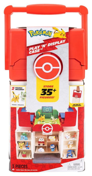 Jazwares Pokémon Estuche de Juego y Exhibición con Sprigatito y Pikachu