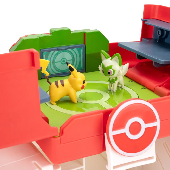 Jazwares Pokémon Estuche de Juego y Exhibición con Sprigatito y Pikachu