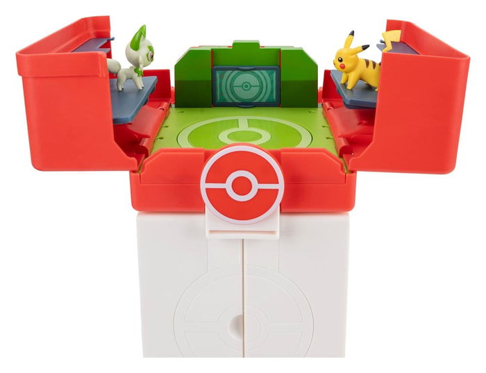 Jazwares Pokémon Estuche de Juego y Exhibición con Sprigatito y Pikachu