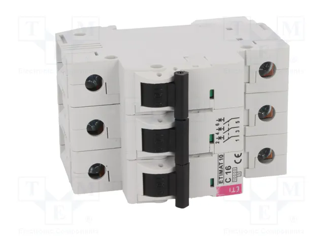 ETI POLAM Interruptor magnetotérmico ETIMAT 10 3P C16 16A 10kA