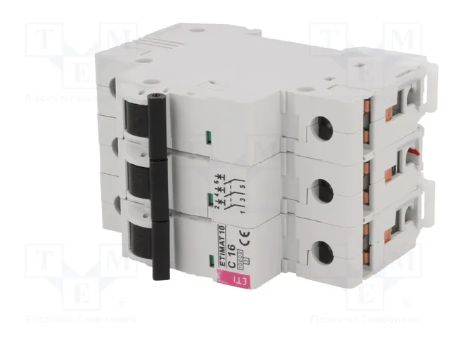 ETI POLAM Interruptor magnetotérmico ETIMAT 10 3P C16 16A 10kA