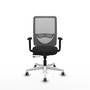 PIQUERAS Y CRESPO Silla de oficina Zulema con mecanismo Sincro/Traslack, Negro/Gris