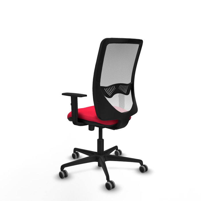 PIQUERAS Y CRESPO Silla de oficina Zulema con mecanismo Sincro/Traslack Rojo y Blanco