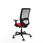 PIQUERAS Y CRESPO Silla de oficina Zulema con mecanismo Sincro/Traslack Rojo y Blanco
