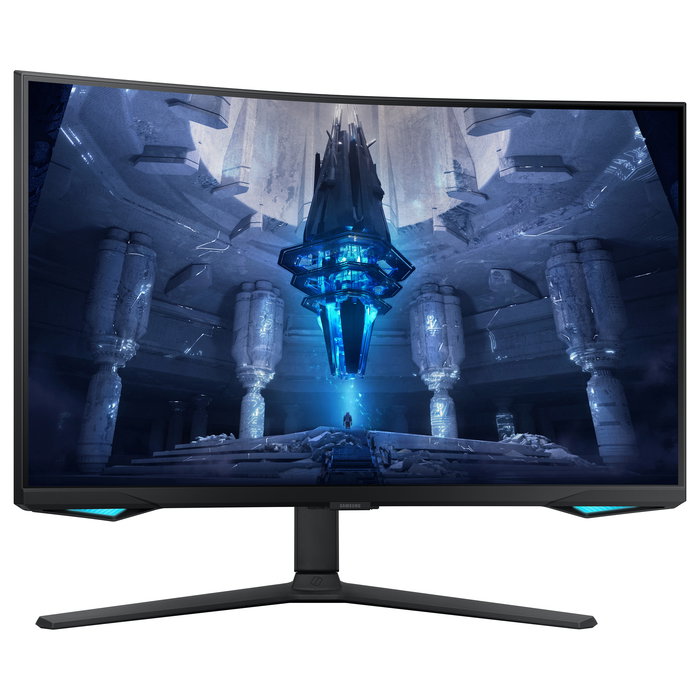 Samsung Monitor Gaming 4K UHD LS32BG750NPX 32 Pulgadas Curvo 165Hz 1ms Mini-LED Quantum HDR 2000 FreeSync Premium Pro G-Sync Compatible Negro