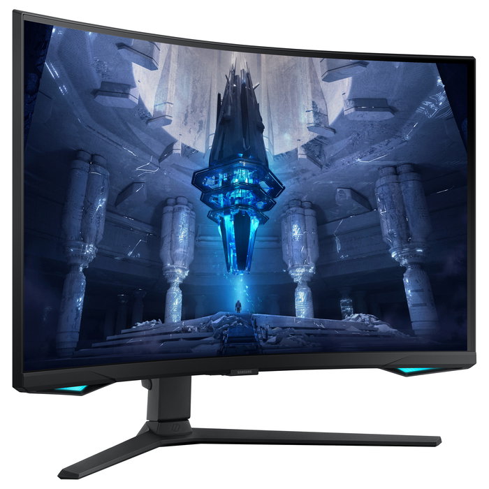 Samsung Monitor Gaming 4K UHD LS32BG750NPX 32 Pulgadas Curvo 165Hz 1ms Mini-LED Quantum HDR 2000 FreeSync Premium Pro G-Sync Compatible Negro