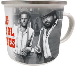 Blechwaren Fabrik Braunschweig Taza Enamel Bud Spencer & Terence Hill Old School Heroes