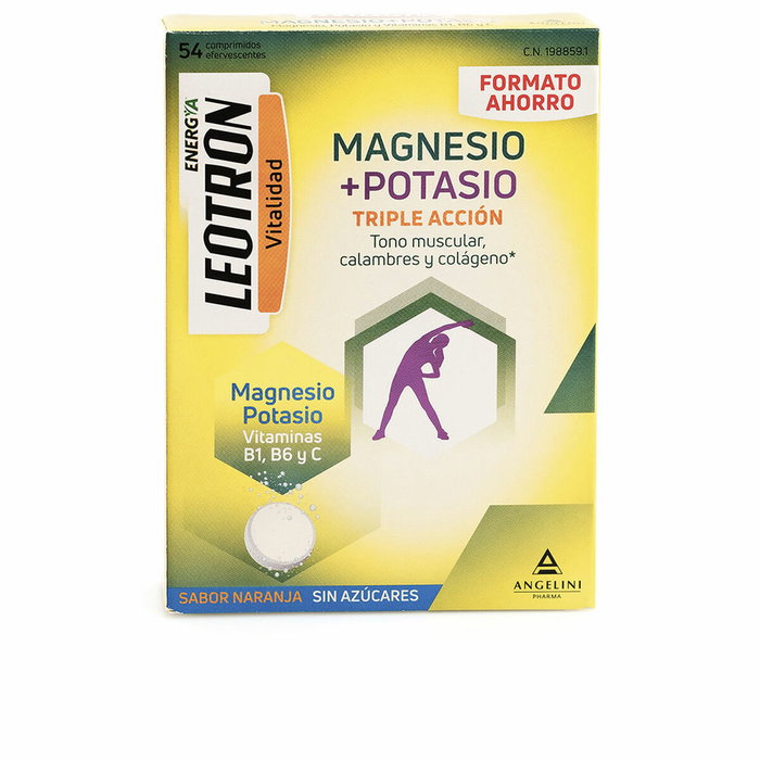 Leotron Energía Magnesio + Potasio Naranja 54 u Leotron Energía Magnesio + Potasio Naranja 54 u