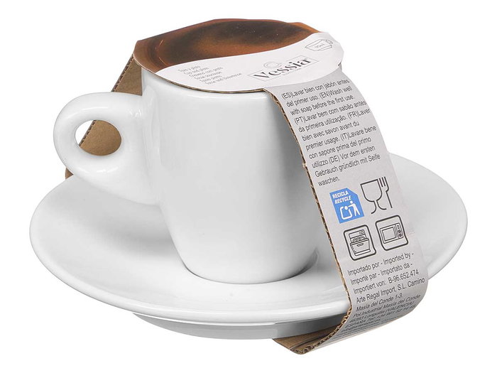 VESSIA Taza de Café Blanca de Porcelana 90ml (Pack de 36) VESSIA Taza de Café Blanca de Porcelana 90ml (Pack de 36)