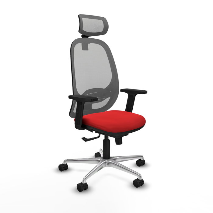 PIQUERAS Y CRESPO Silla de oficina Cilanco con mecanismo Sincro Rojo y Gris PIQUERAS Y CRESPO Silla de oficina Cilanco con mecanismo Sincro Rojo y Gris