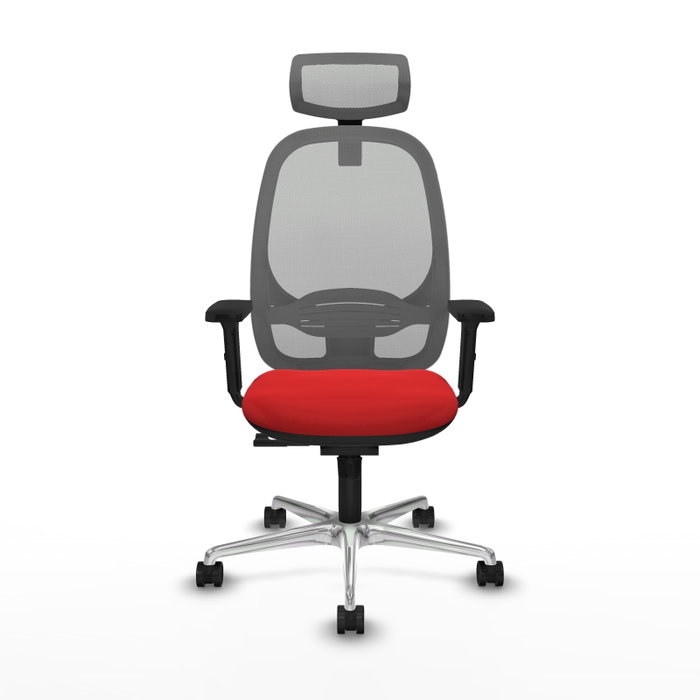 PIQUERAS Y CRESPO Silla de oficina Cilanco con mecanismo Sincro Rojo y Gris PIQUERAS Y CRESPO Silla de oficina Cilanco con mecanismo Sincro Rojo y Gris