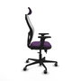 PIQUERAS Y CRESPO Silla de oficina Jorquera con mecanismo Sincro/Traslack, Morado y Blanco
