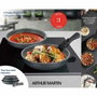 Arthur Martin AM521GM Batería de cocina con 3 estufas - Matt Gray 20-24-28 cm + 1 Manija extraíble
