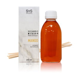 S&S Recambio Mikado Mango 200 ml con Palos Difusor Aromático