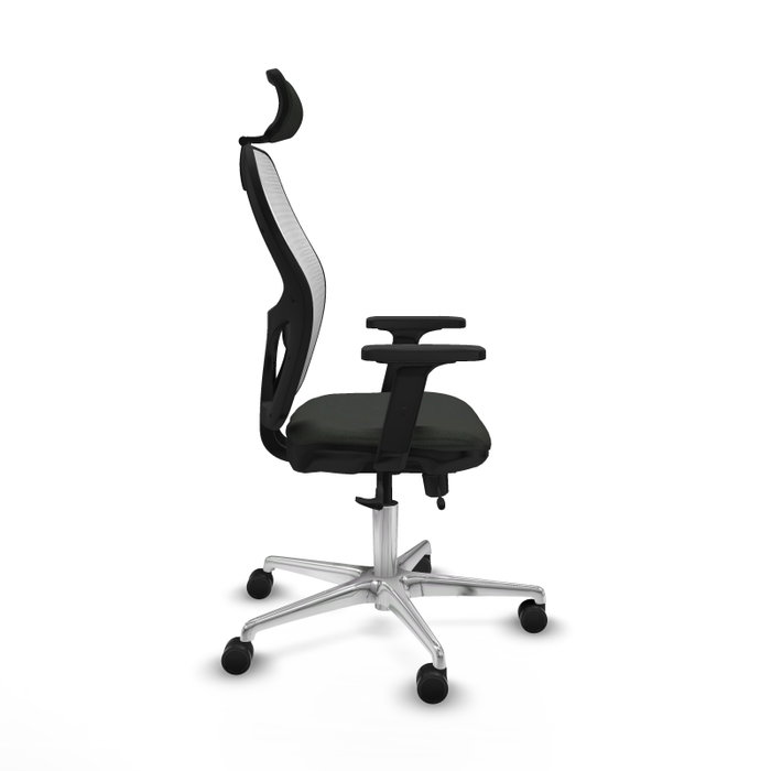 PIQUERAS Y CRESPO Silla de oficina Jorquera con mecanismo Sincro/Traslack, Negro y Blanco