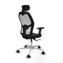 PIQUERAS Y CRESPO Silla de oficina Jorquera con mecanismo Sincro/Traslack, Negro y Blanco