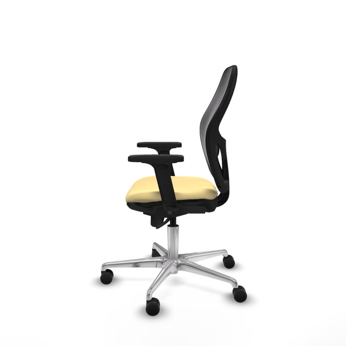 PIQUERAS Y CRESPO Silla de oficina Jorquera con mecanismo Sincro, Crema y Negro