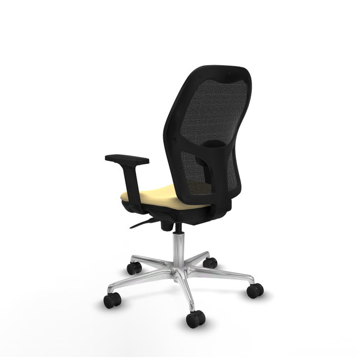 PIQUERAS Y CRESPO Silla de oficina Jorquera con mecanismo Sincro, Crema y Negro