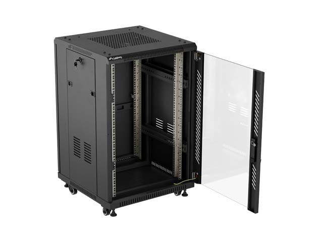 Lanberg FF01-6618-12B Rack o bastidor independiente 18U Negro