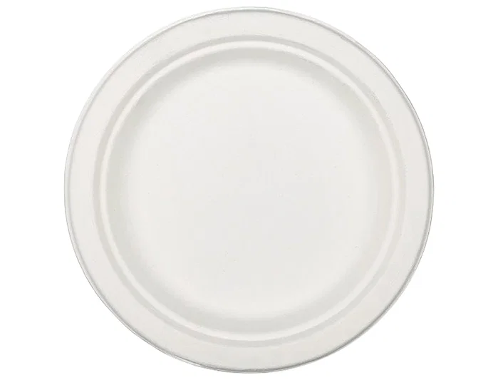 Bunzl Plato de fibra de caña de azúcar blanco 17 cm (50 unidades) de la gama Dine