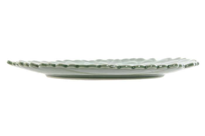 DKD Home Decor Green Leafs 24 Platos de Porcelana con Relieve, Pack de 6, Verde/Verde Oscuro DKD Home Decor Green Leafs 24 Platos de Porcelana con Relieve, Pack de 6, Verde/Verde Oscuro