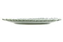 DKD Home Decor Green Leafs 24 Platos de Porcelana con Relieve, Pack de 6, Verde/Verde Oscuro
