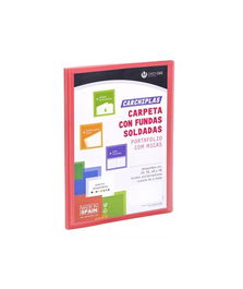 Carpeta Fundas (Tarifario) Carchivo Pp Carchiplas-Book Flexible Canguro A4 20 F. Rojo (Set de 4)